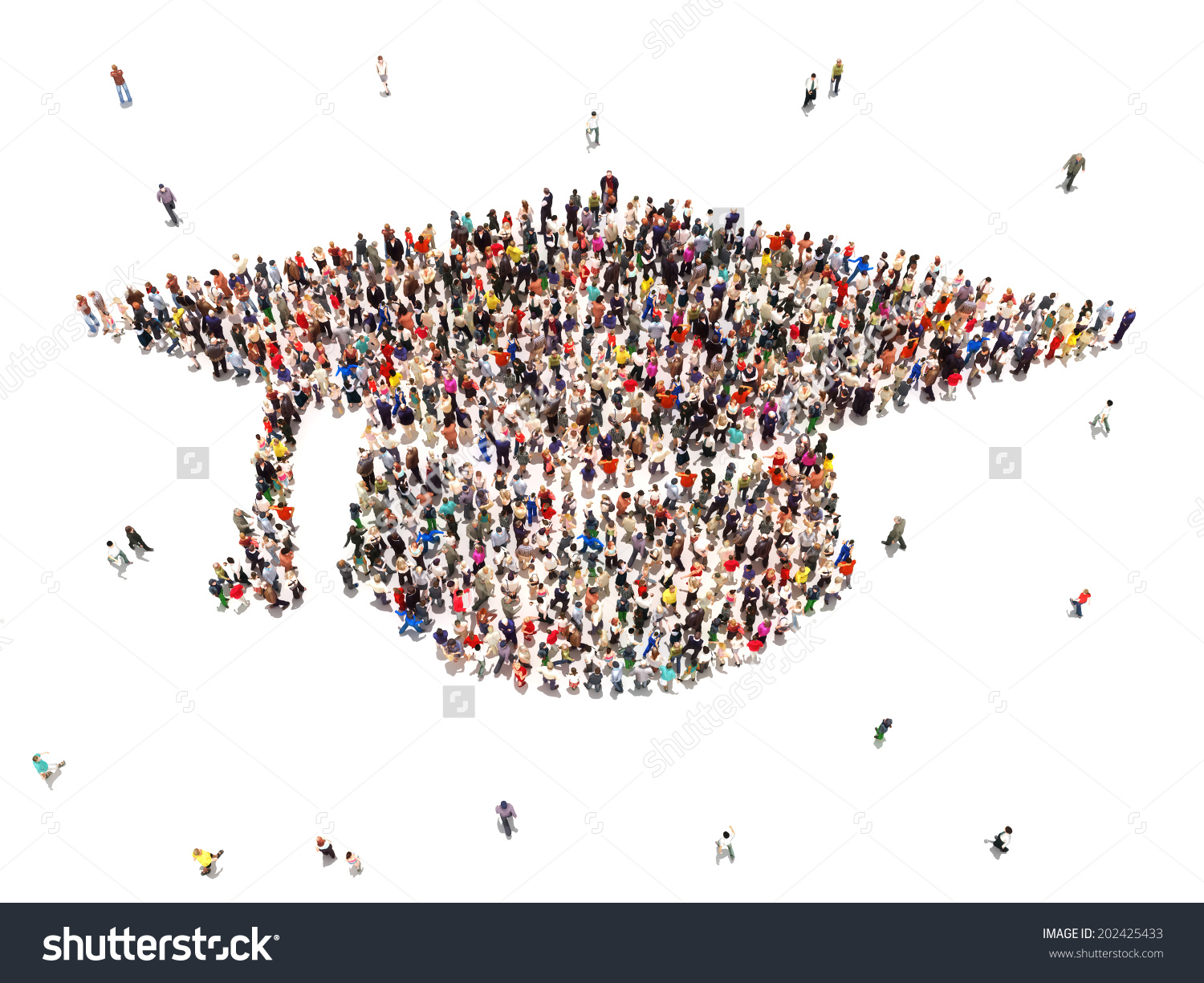 stock-photo-people-getting-an-education-large-group-of-people-in-the-shape-of-a-graduation-cap-on-a-white-202425433